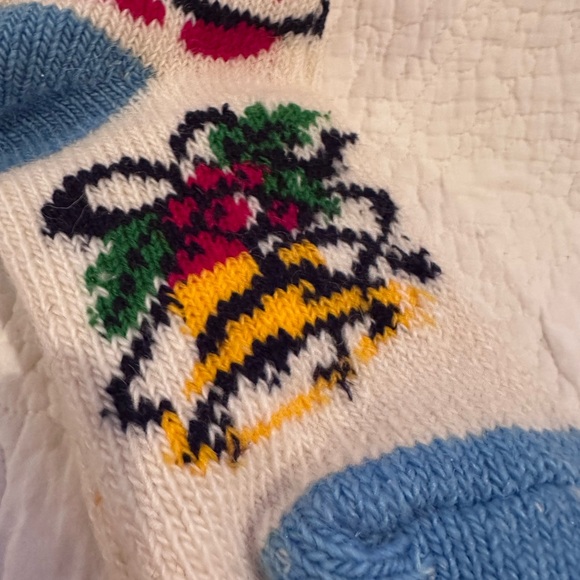 100% Sheep's Wool handmade wool warm Snowman socks - Picture 15 of 16